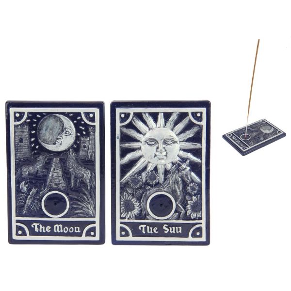 Sun & Moon Incense Holder - 14cm