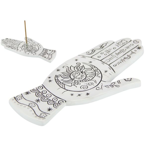 White Palmistry Burner - 10cm