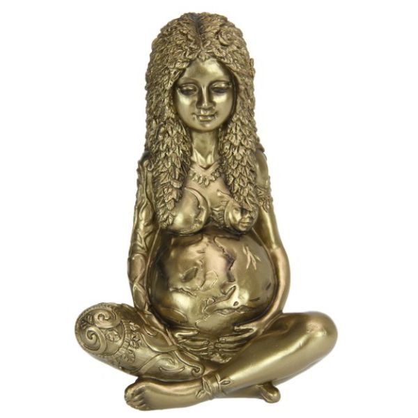Gold Mother Earth Figurine - 15cm