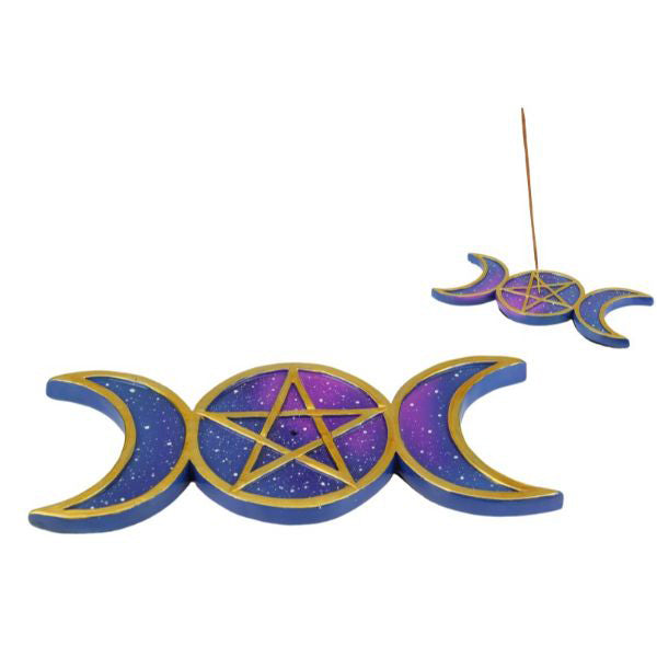 Triple Moon Incense Cone Holder - 22cm
