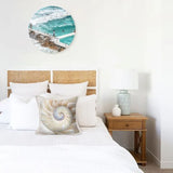 Load image into Gallery viewer, Indigo Waves Nautilus Cushion - 45cm x 45cm