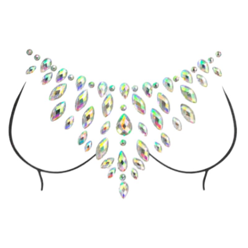 Silver Diamante Festival Body Jewels