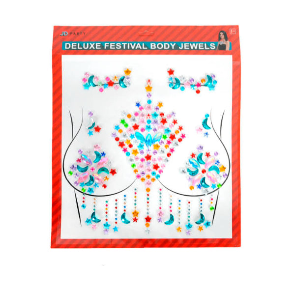 Rainbow Deluxe Festival Body Jewels