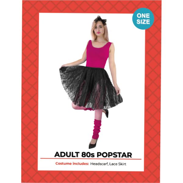 Womens 80s Pop Star Costume - One Size