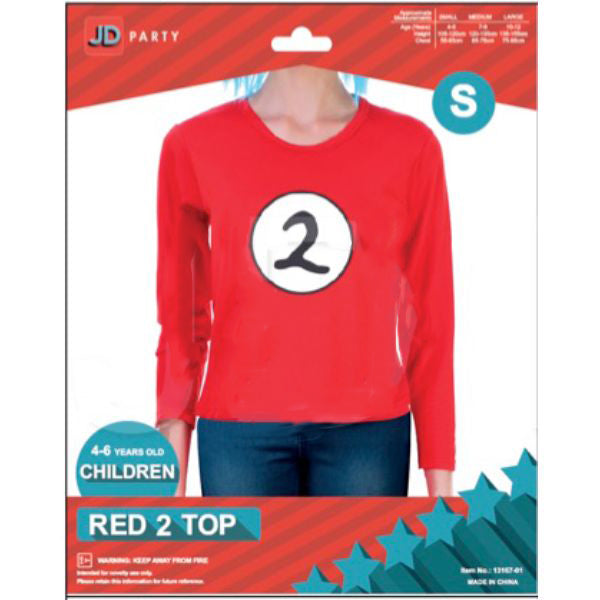 Kids Red 2 Long Sleeve Top - S