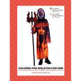 Load image into Gallery viewer, Children Fire Skeleton Costume (6-9years)
