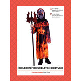 Load image into Gallery viewer, Children Fire Skeleton Costume (10-12years)