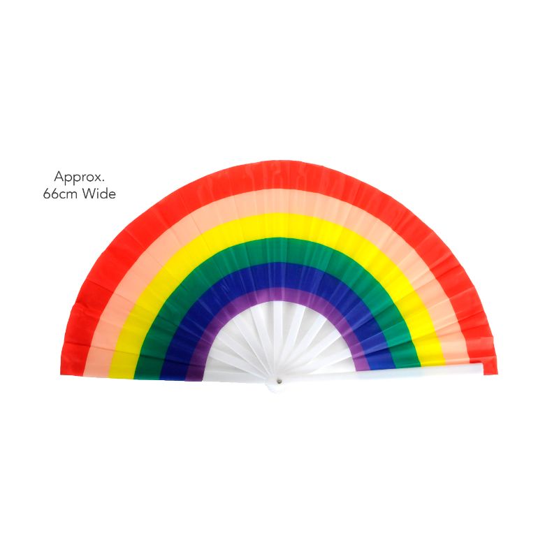 Jumbo Rainbow Hand Fan - 66cm