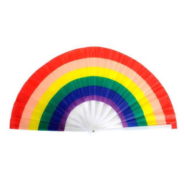 Jumbo Rainbow Hand Fan - 66cm