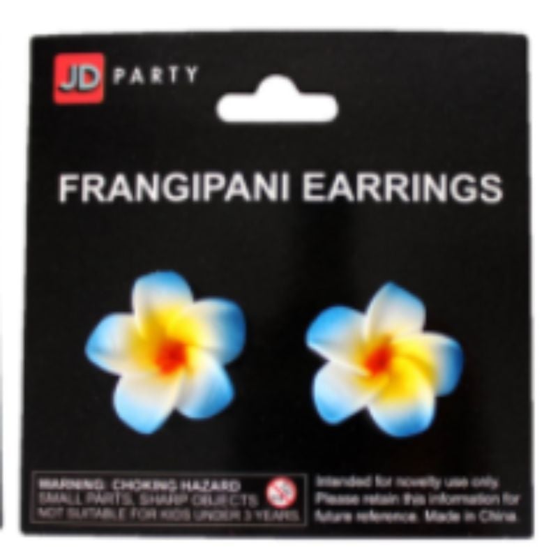 Hawaiian Flower Earring (Blue)