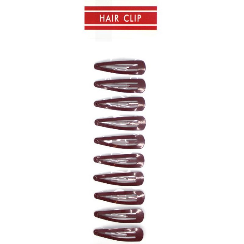 10 Pack Maroon Hair Clips