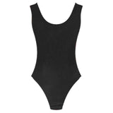 Load image into Gallery viewer, Plain Black 80s Leotard - L/XL