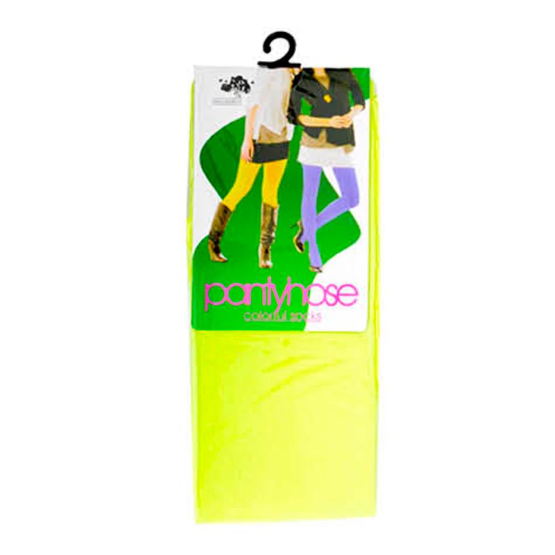 Womens Fluro Yellow Pantyhose