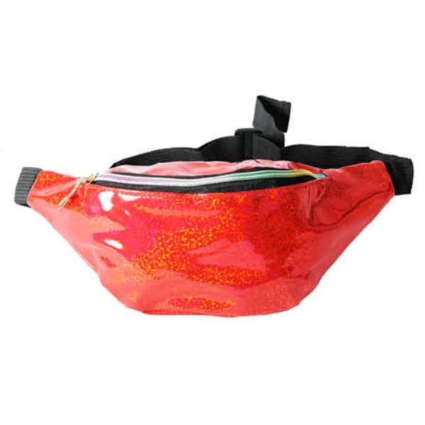 Red Hologram Iridescent Fanny Pack Bum Bag