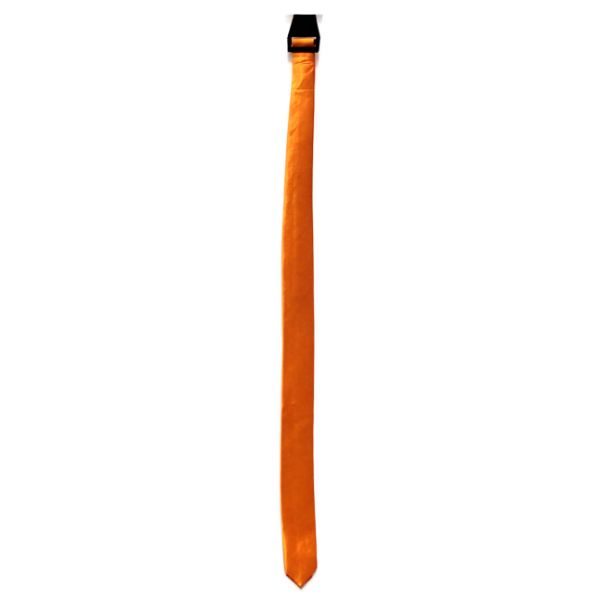 Orange Long Slim Tie