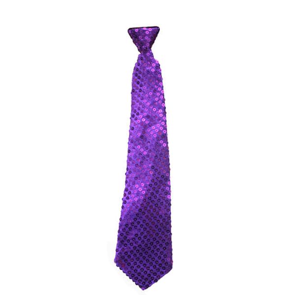 Purple Sequin Tie