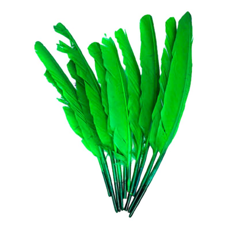 Green Large Feathers