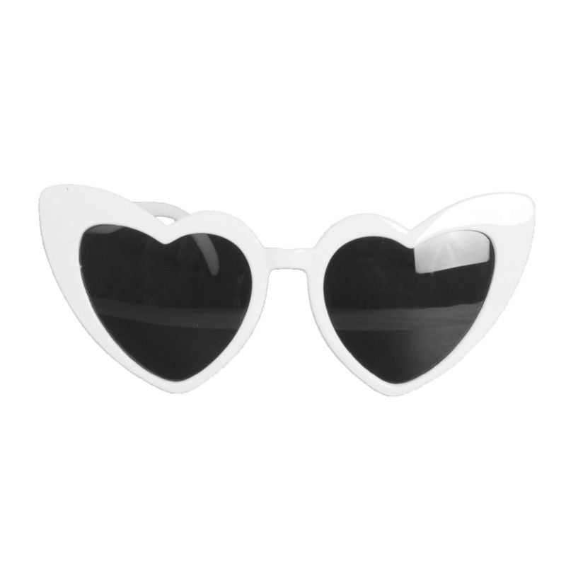 White Heart Shape Party Glasses