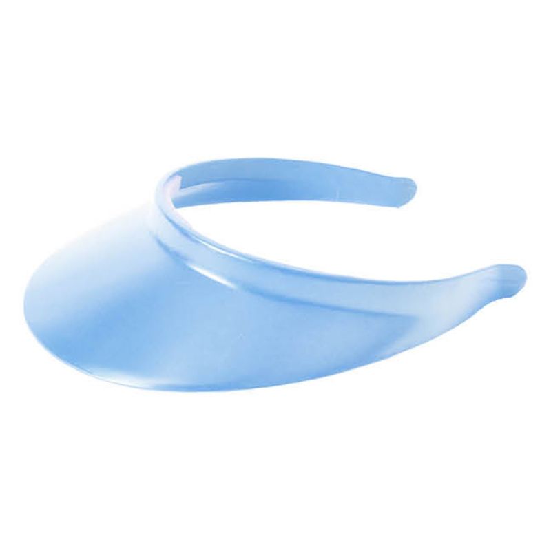 Blue Plastic 80s Visor Hat