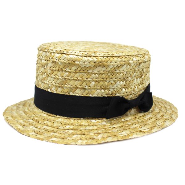 1920s Gatsby Hat With Black Ribbon