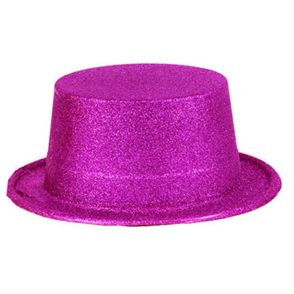 Purple Glitter Top Hat