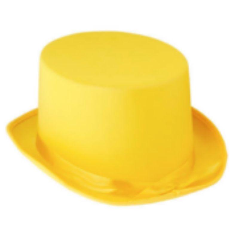 Bright Yellow Satin Top Hat