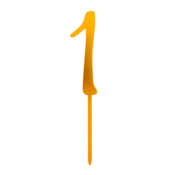 Number 1 Gold Cake Topper