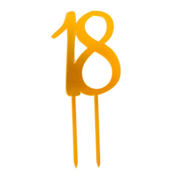 Gold 18 Jumbo Cake Topper