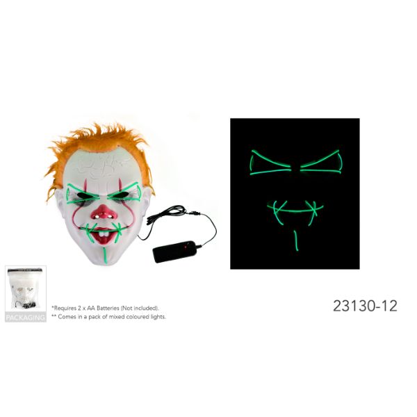 Light Up Killer Clown with hair wig was 90439