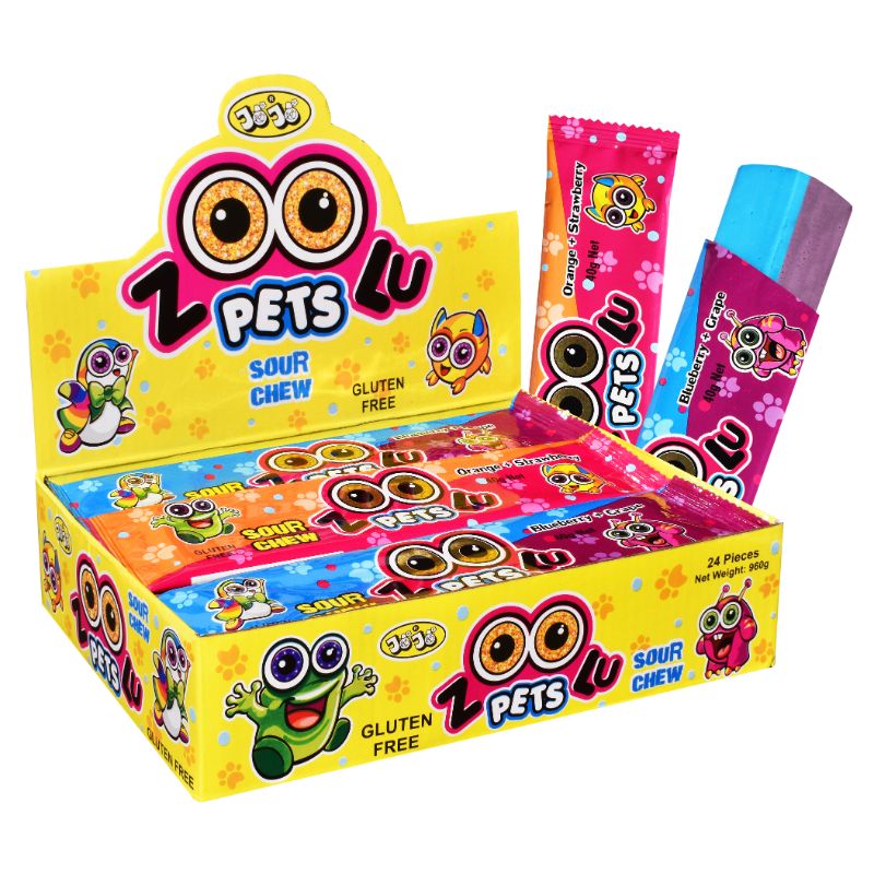 Jojo Zoolu Pets Sour Chew Bars - 40g