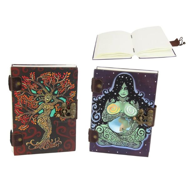Coptic Bind Journal with Mother Earth/ Tree of Life Design - 20cm x 15cm