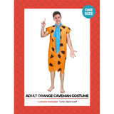 Load image into Gallery viewer, Adults Orange Caveman Costume - One Size Fits Most