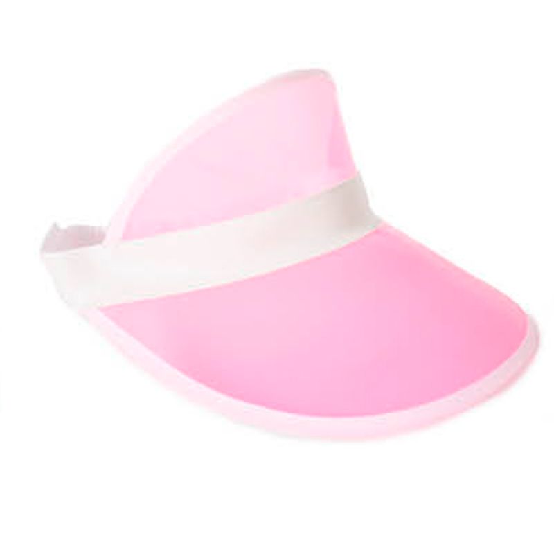 Fluro Pink Perspex Visor White Rim