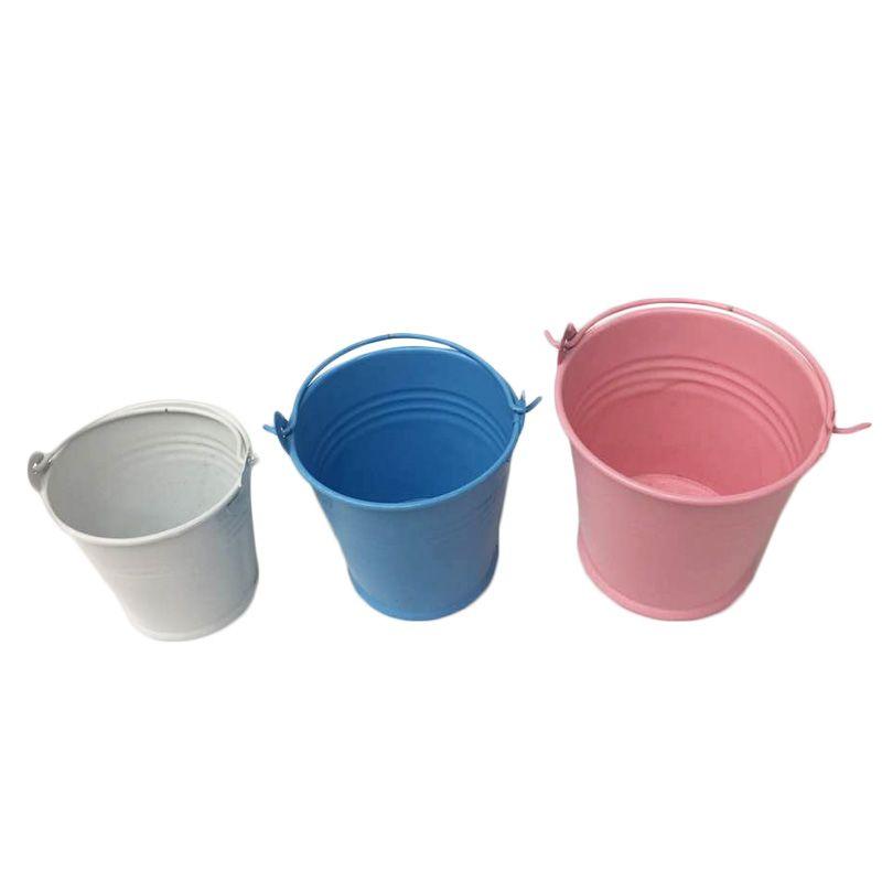 Pastel Metal Basket Planter - 15cm x 14cm