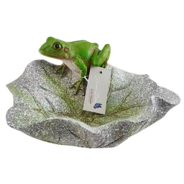 Green Resin Frog - 17cm x 14cm x 9.5cm