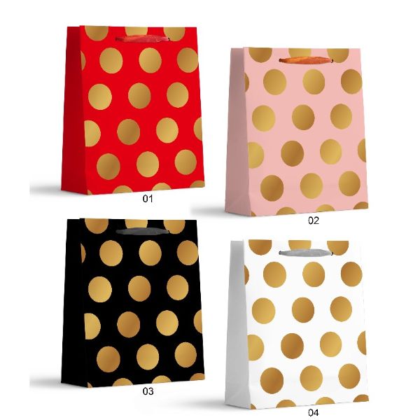 Polka Dots Large Gift Bag - 31cm x 40cm x 12cm