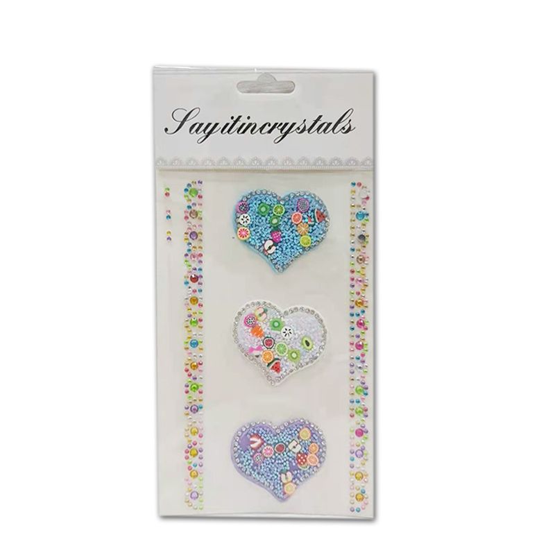 3 Pack Heart Stickers - 4cm x 3cm