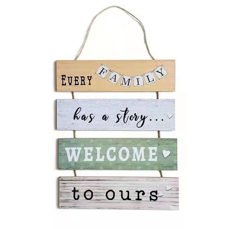 Every Family Has A Story Welcome to Ours Plaque - 30cm x 36cm
