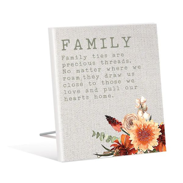 Cinnamon Family Sentiment Plaque - 12cm x 15cm
