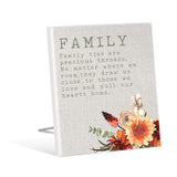 Load image into Gallery viewer, Cinnamon Family Sentiment Plaque - 12cm x 15cm
