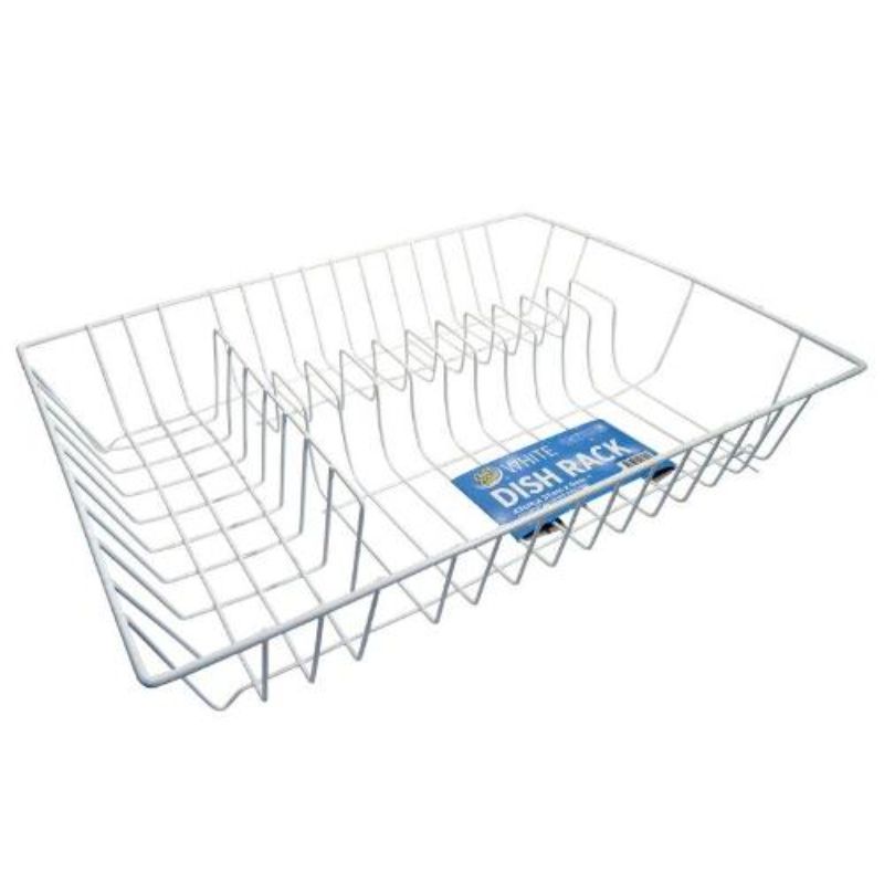 White Wire Dish Rack 43cm x 32cm x 9cm
