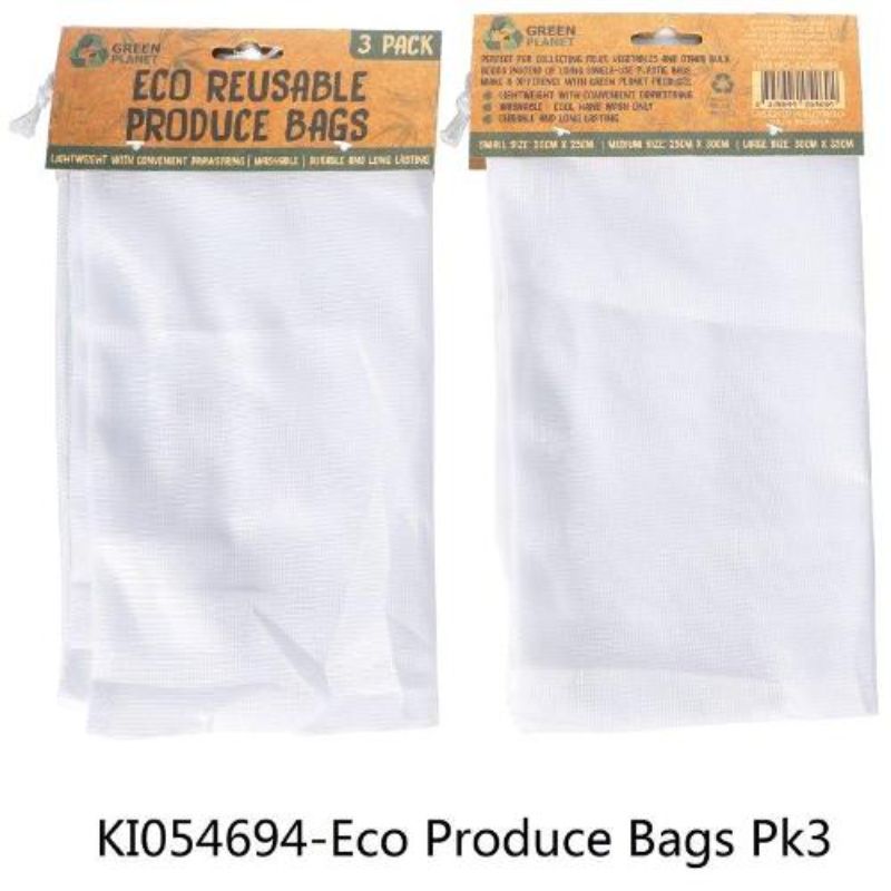 3 Pack Eco Produce Reusable Bags