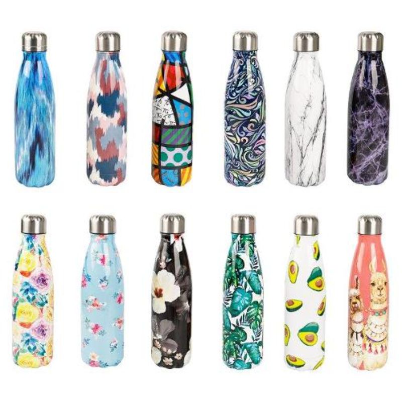 Stainless Steel Print Drink Bottle - 700ml