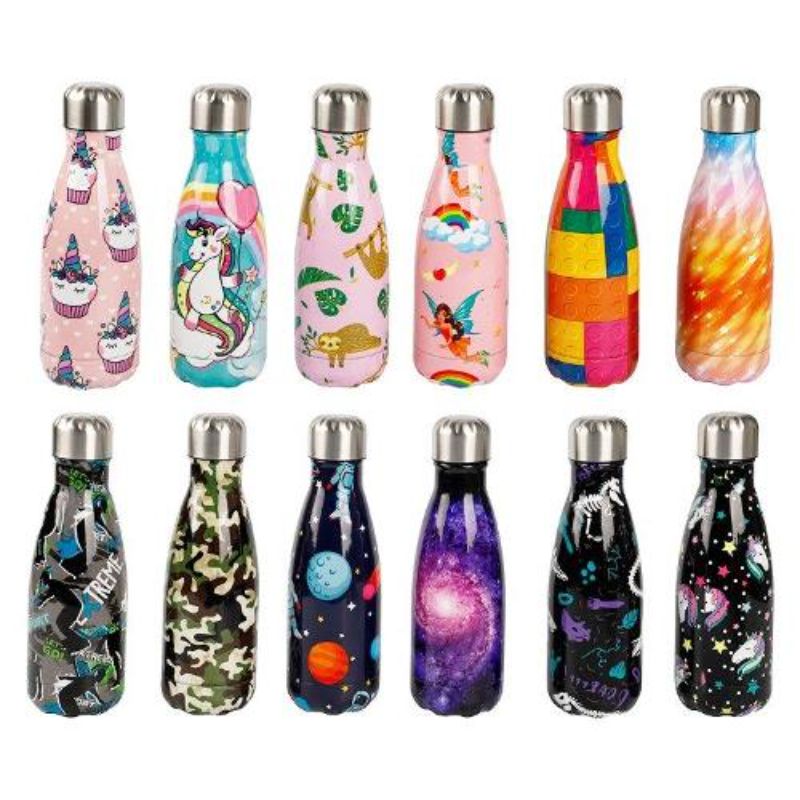 Stainless Steel Kids Print Drink Bottle - 500ml