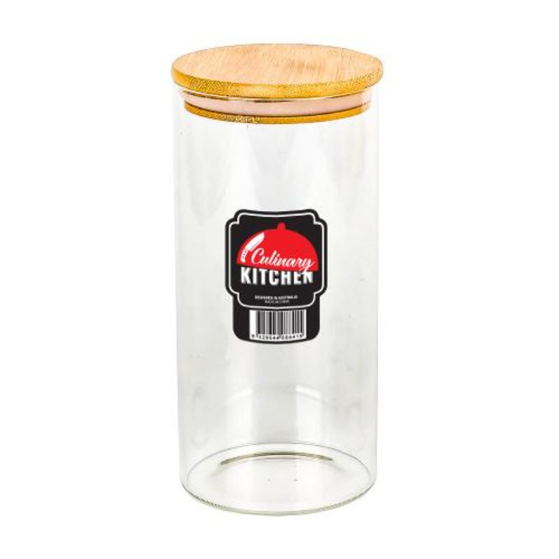 Glass Jar with Bamboo Lid - 1.2L