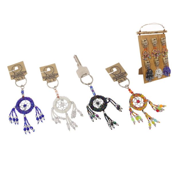 Beaded Dream Catcher Keyring