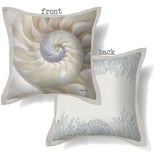 Load image into Gallery viewer, Indigo Waves Nautilus Cushion - 45cm x 45cm