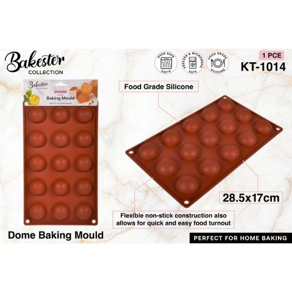 1 Pack Silicone 15 Donut Baking Moulds - 28.5cm x 17cm
