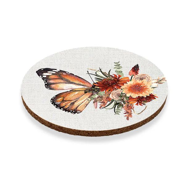 6 Pack Cinnamon Round Coaster - 10cm