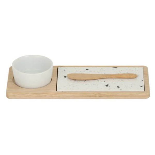 Terrazzo Bamboo 3 Piece Serve Set - 12cm x 29.5cm